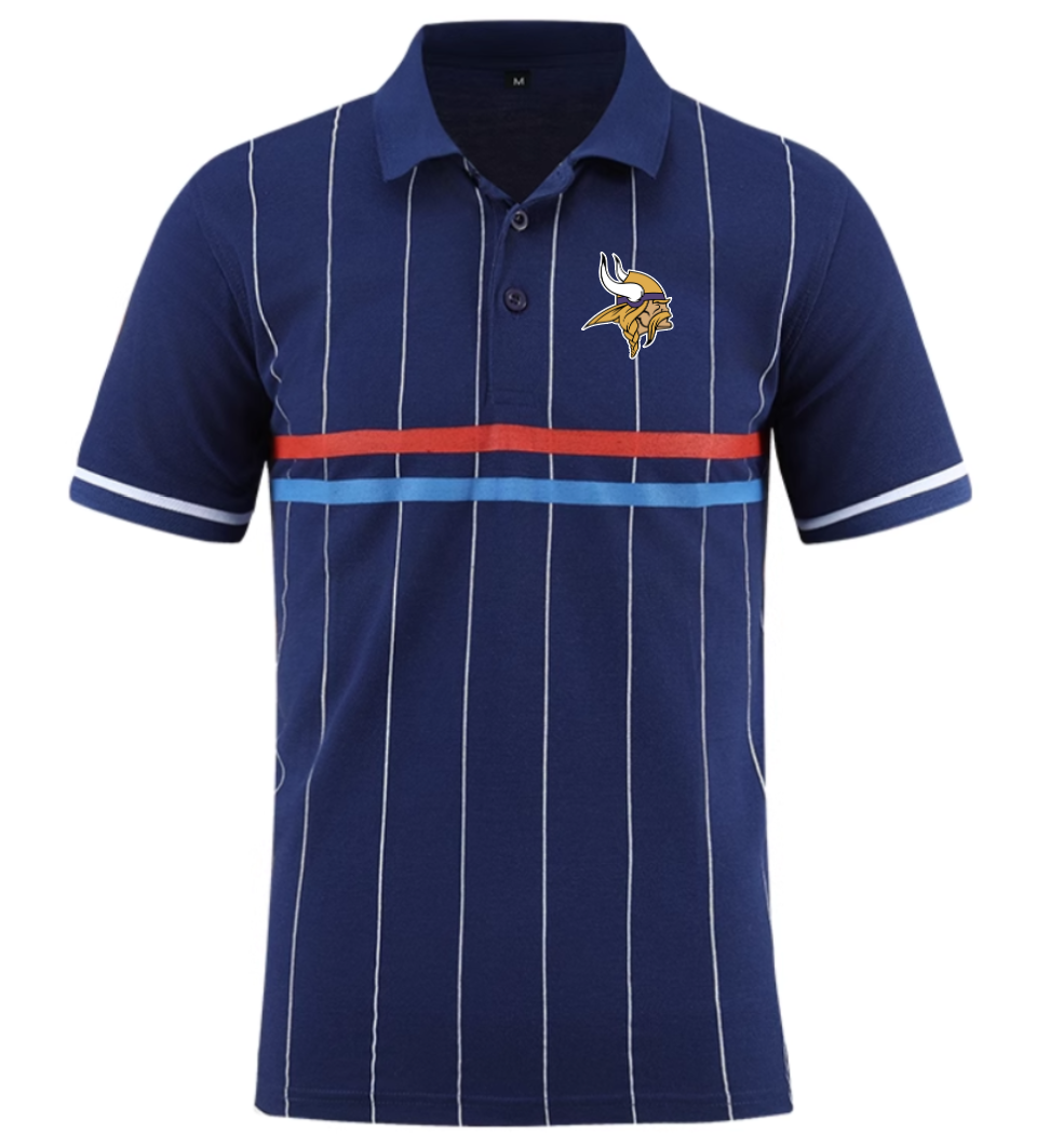 Minnesota Vikings blue Men 2025 NFL polo T shirt->nfl t-shirts->Sports Accessory